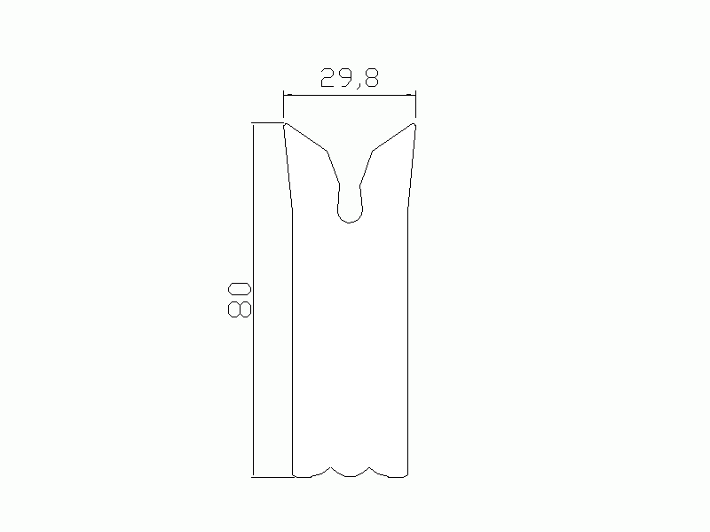 Silicone Profile P687C - type format Horns - irregular shape