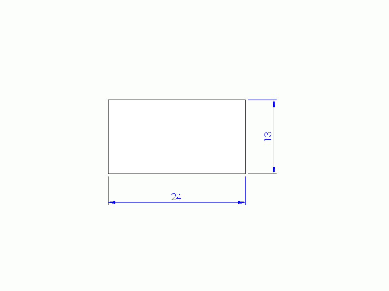 Silicone Profile P700240130 - type format Rectangle - regular shape