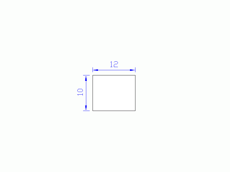 Silicone Profile P701210 - type format Rectangle - regular shape