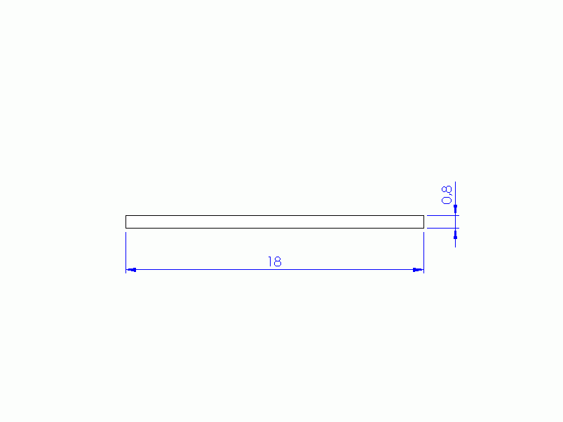 Silicone Profile P70180,8 - type format Rectangle - regular shape