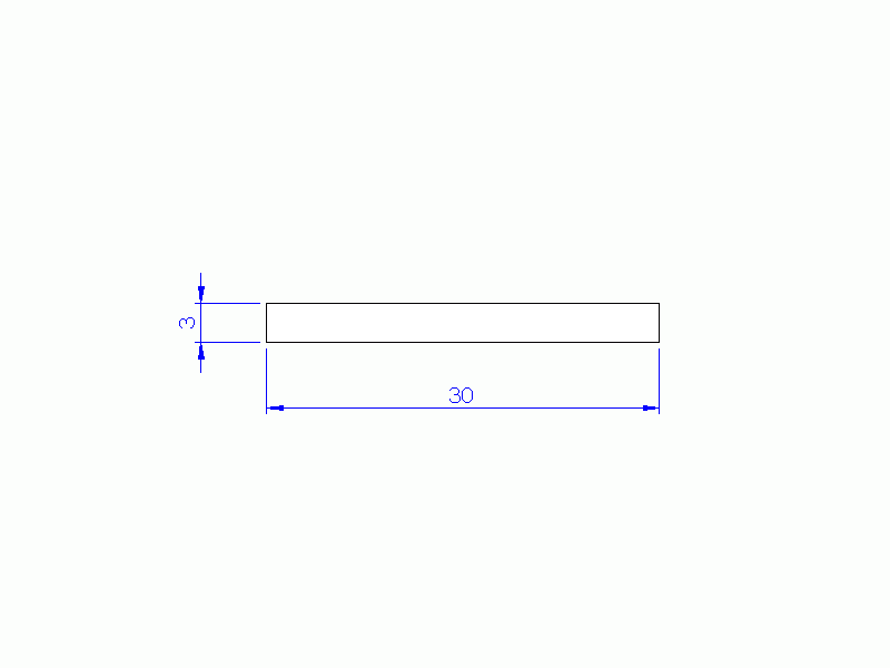 Silicone Profile P703003 - type format Rectangle - regular shape