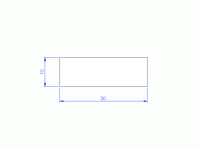 Silicone Profile P703010 - type format Rectangle - regular shape