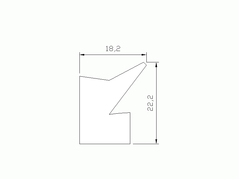 Silicone Profile P726A - type format Lipped - irregular shape