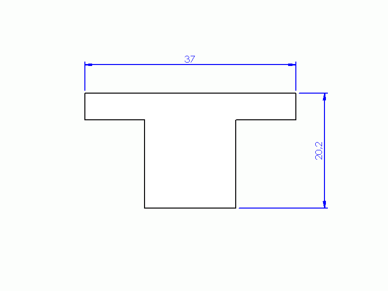 Silicone Profile P747D - type format T - irregular shape