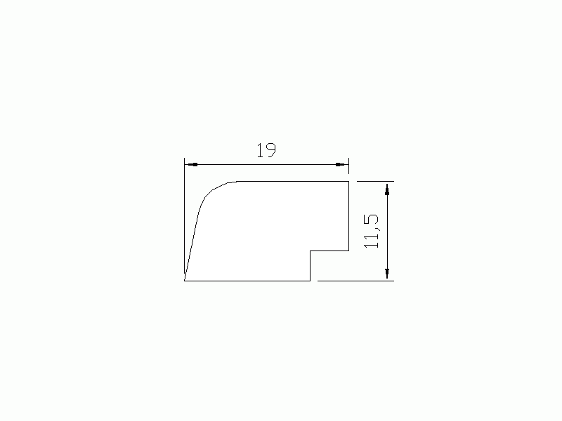 Silicone Profile P757E - type format Lipped - irregular shape