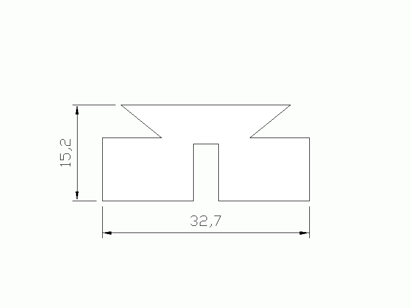 Silicone Profile P757M - type format Horns - irregular shape