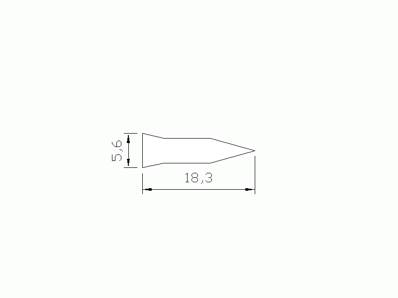 Silicone Profile P777A - type format Flat Silicone Profile - irregular shape