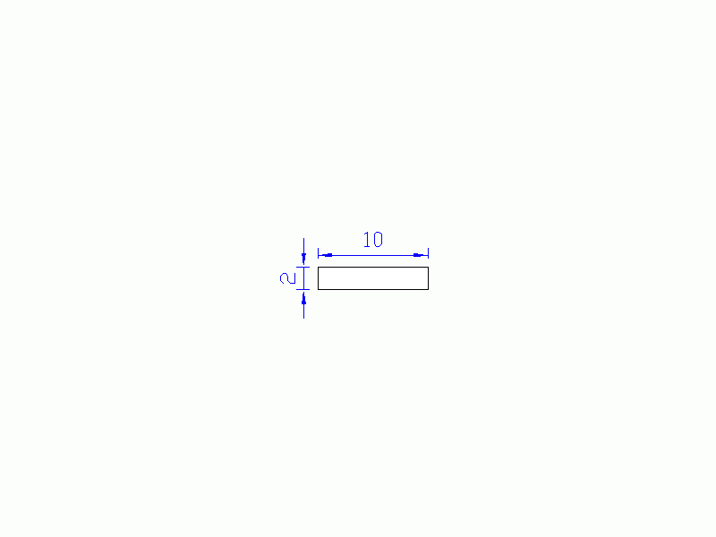 Silicone Profile P801002 - type format Rectangle - regular shape