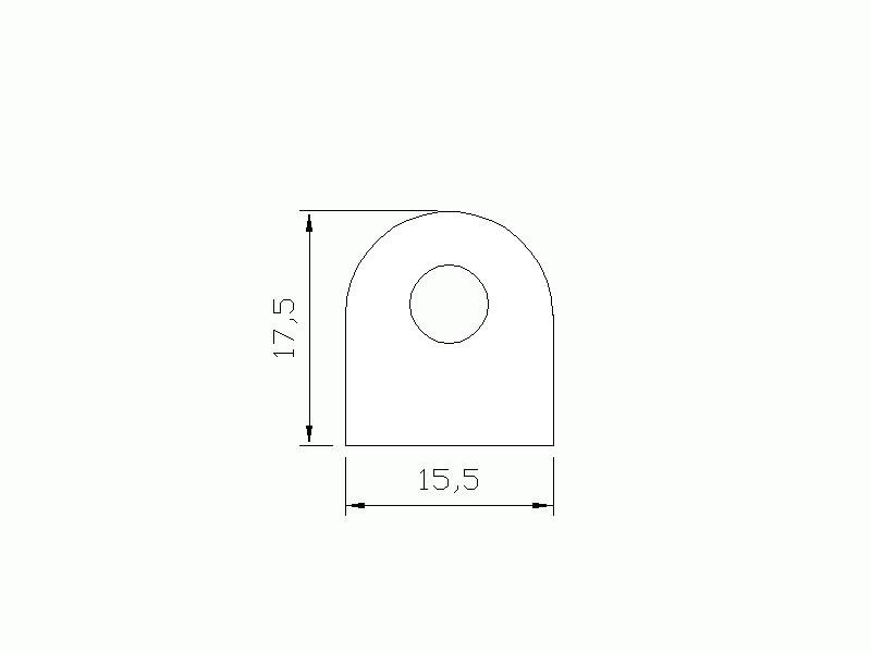 Silicone Profile P822S - type format D - irregular shape