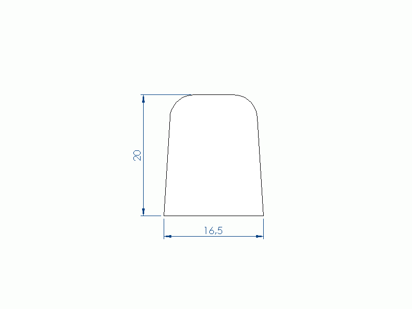 Silicone Profile P90313BW - type format D - irregular shape