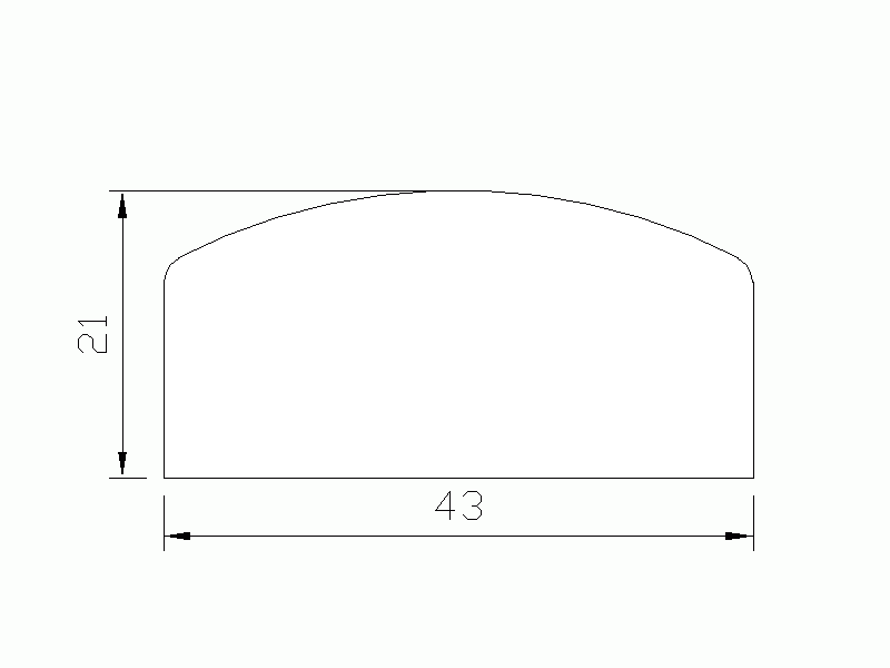Silicone Profile P90313L - type format D - irregular shape