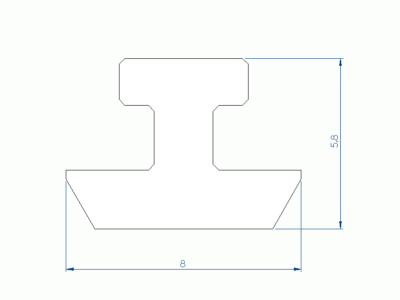 Silicone Profile P909H - type format Lamp - irregular shape