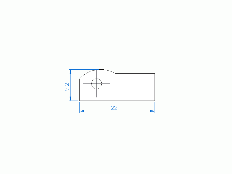 Silicone Profile P91468 - type format D - irregular shape