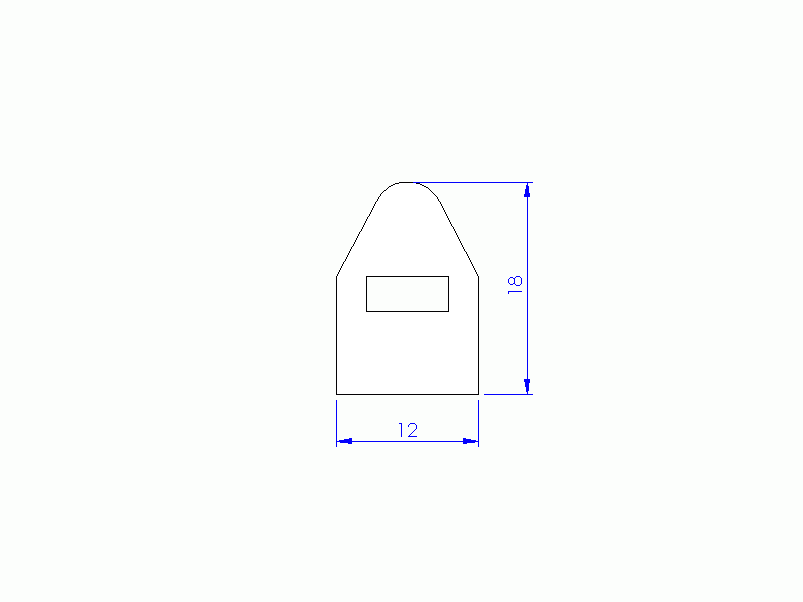 Silicone Profile P91565Z - type format D - irregular shape