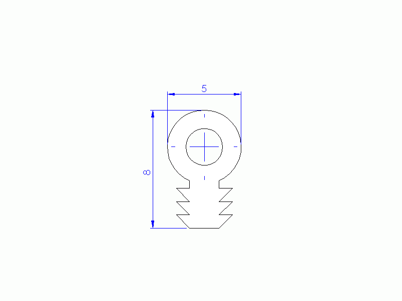 Silicone Profile P91946C - type format D - irregular shape