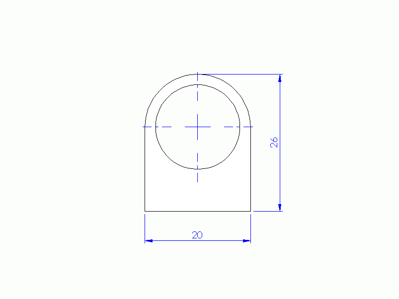 Silicone Profile P91946F - type format D - irregular shape