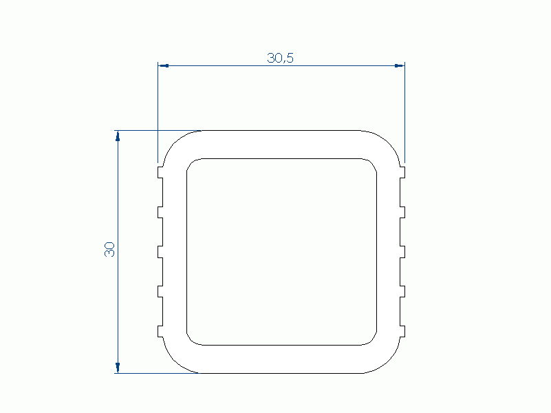 Silicone Profile P92006CC - type format D - irregular shape