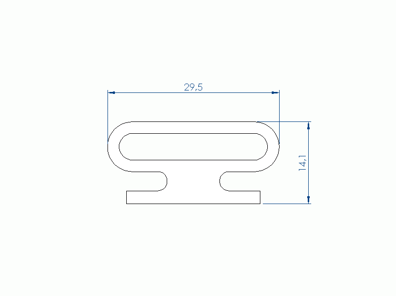 Silicone Profile P92006DR - type format D - irregular shape