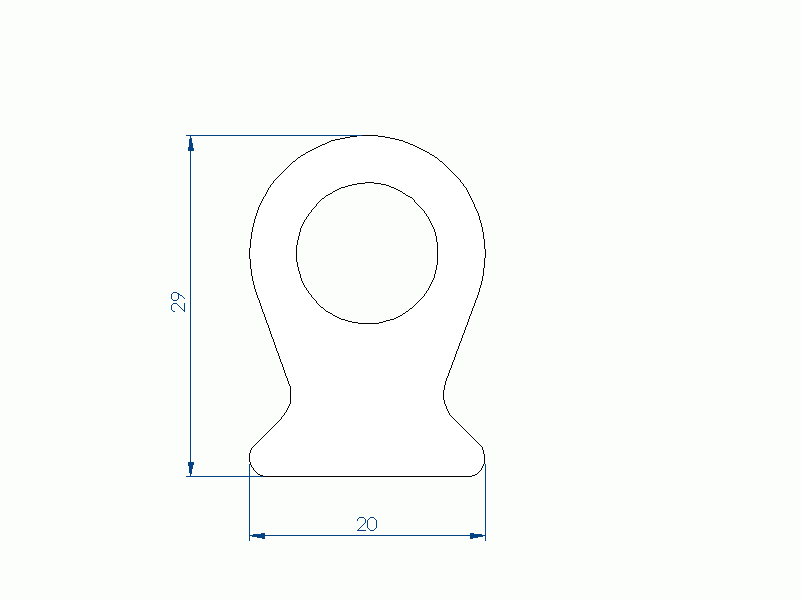 Silicone Profile P92022AP - type format D - irregular shape