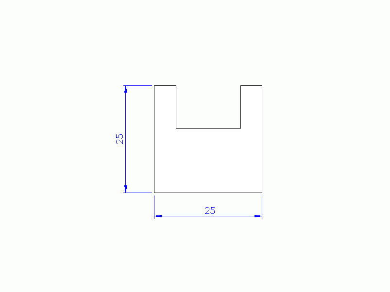 Silicone Profile P92022K - type format U - irregular shape