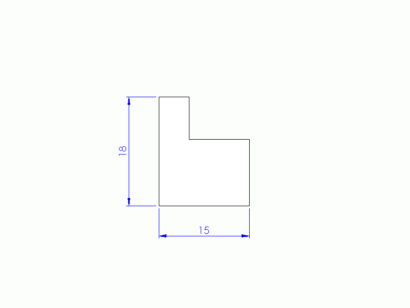 Silicone Profile P92989B - type format L - irregular shape