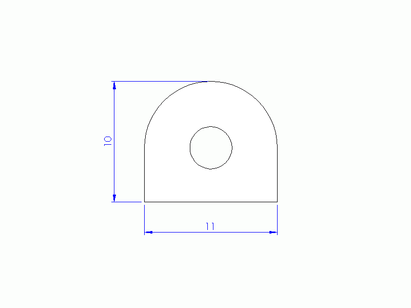 Silicone Profile P932P - type format D - irregular shape