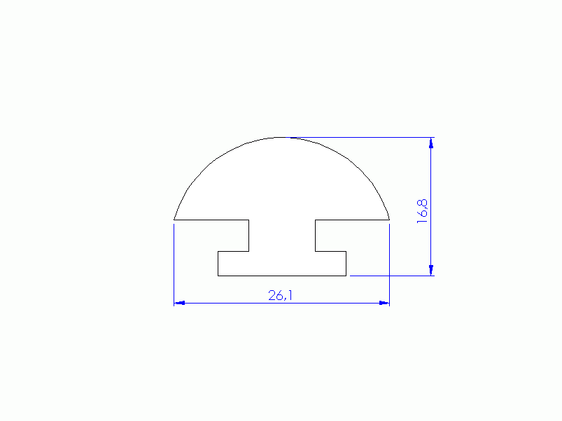 Silicone Profile P93590A - type format Lamp - irregular shape