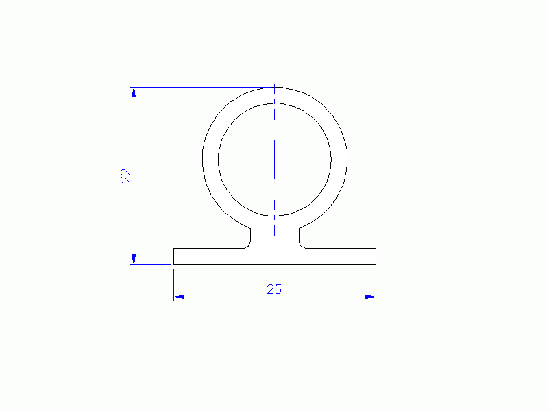 Silicone Profile P93669A - type format Flat Silicone profile with Bubble - irregular shape