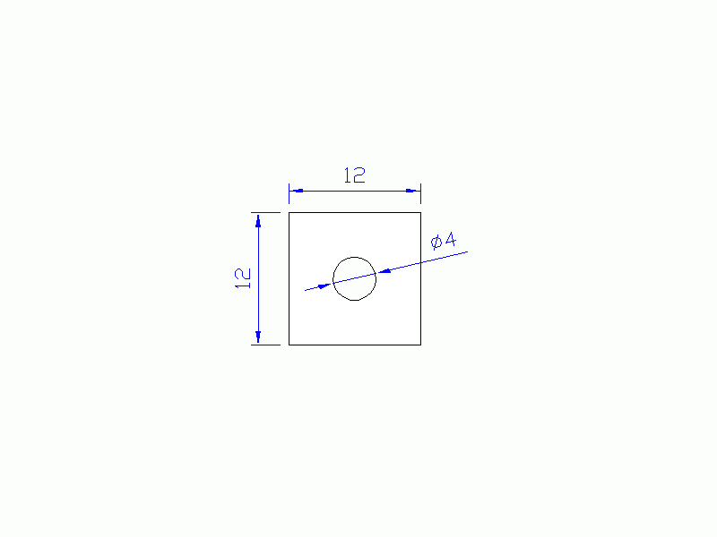 Silicone Profile P937E - type format Square - regular shape