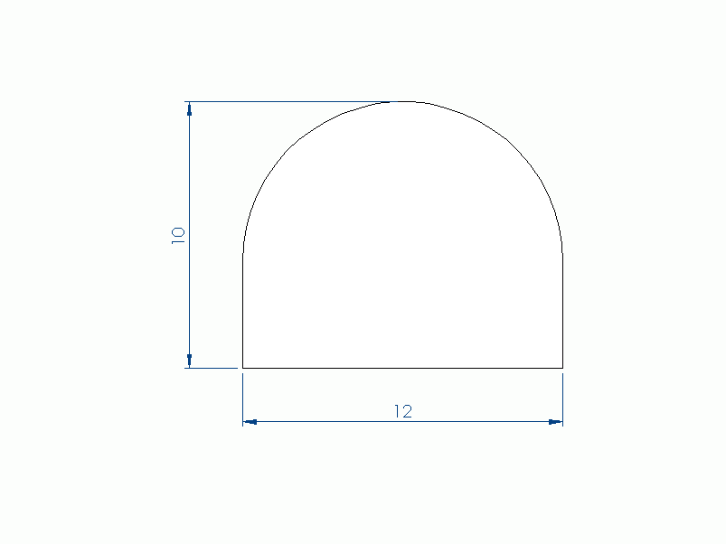 Silicone Profile P937N - type format D - irregular shape