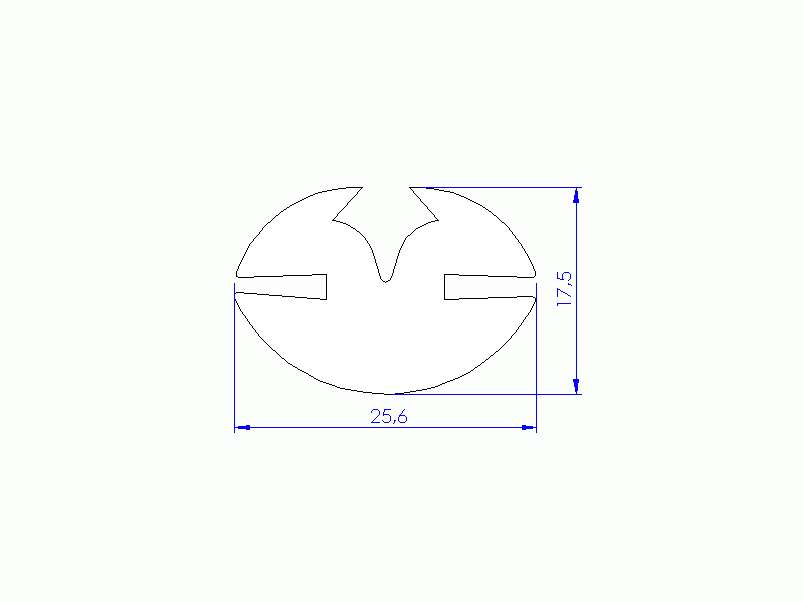 Silicone Profile P93969B - type format Lamp - irregular shape