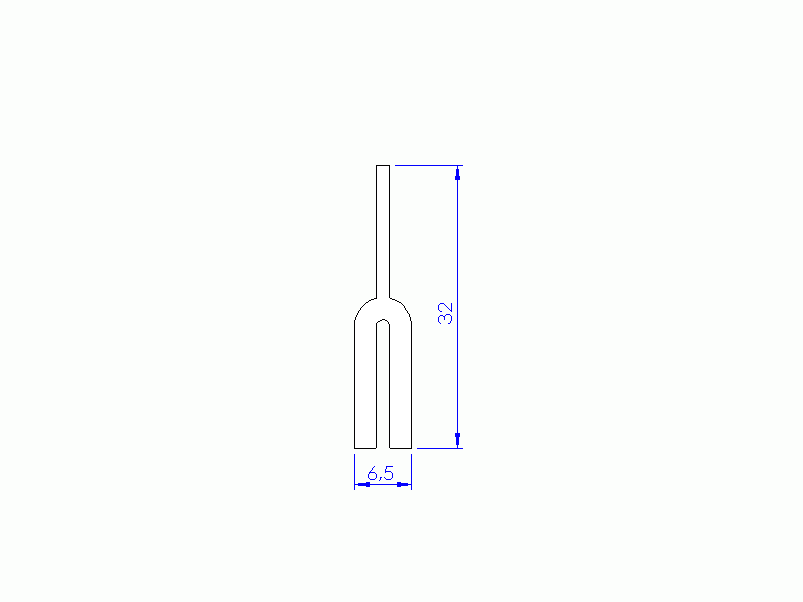 Silicone Profile P94213 - type format h - irregular shape