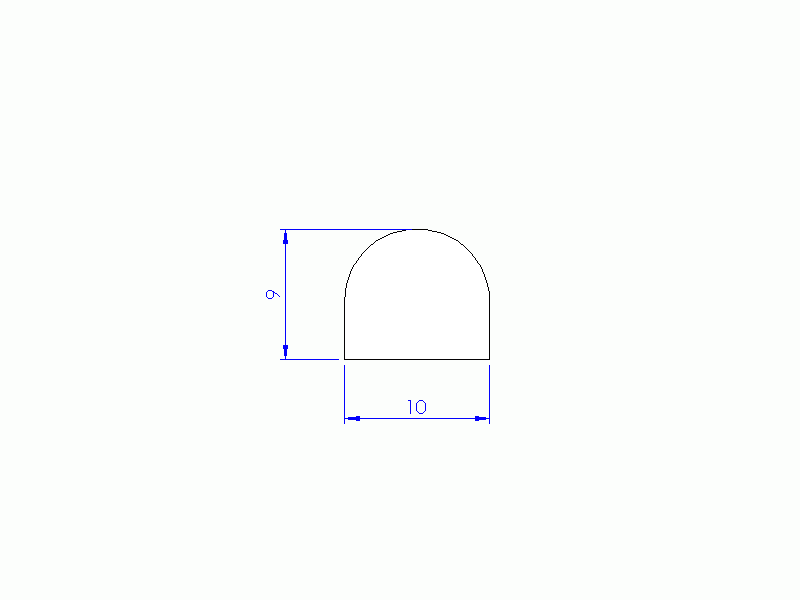 Silicone Profile P945BJ - type format D - irregular shape