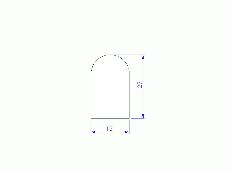 Silicone Profile P94781B - type format D - irregular shape