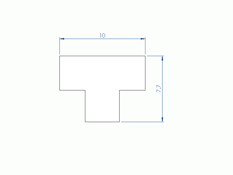 Silicone Profile P94850FL - type format T - irregular shape