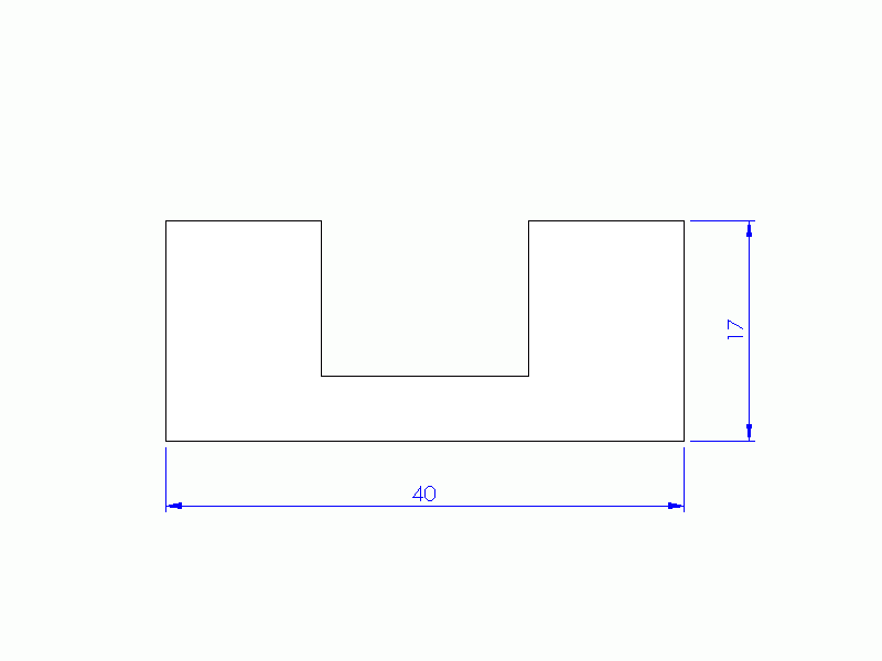 Silicone Profile P94906A - type format U - irregular shape