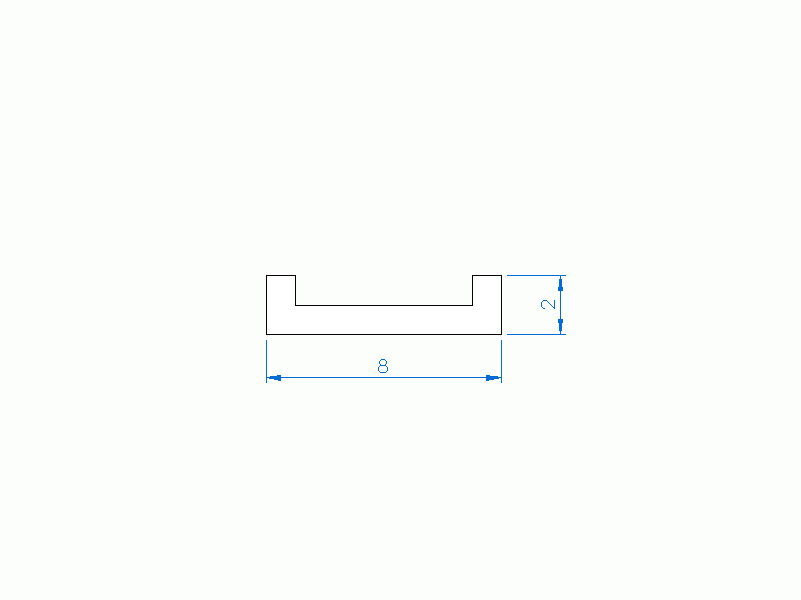 Silicone Profile P95056B - type format Flat Silicone Profile - irregular shape