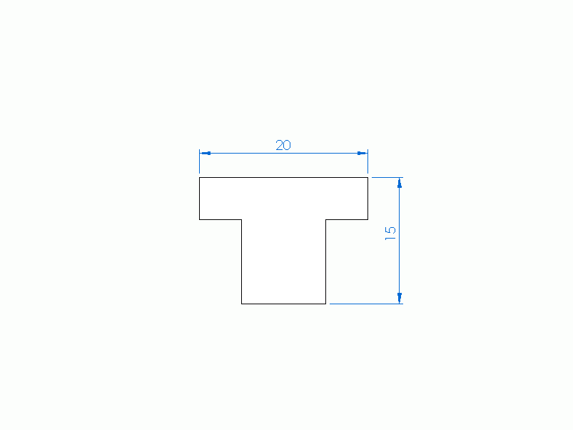 Silicone Profile P95998 - type format T - irregular shape