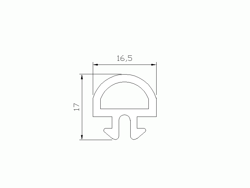 Silicone Profile P965AT - type format Lamp - irregular shape