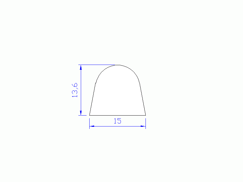 Silicone Profile P965Z - type format D - irregular shape