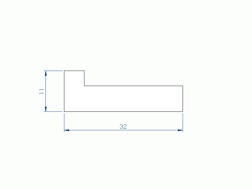 Silicone Profile P96913CI - type format solid b/p shape - irregular shape