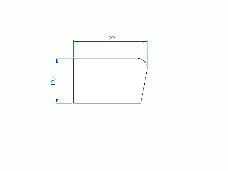 Silicone Profile P97095C - type format D - irregular shape