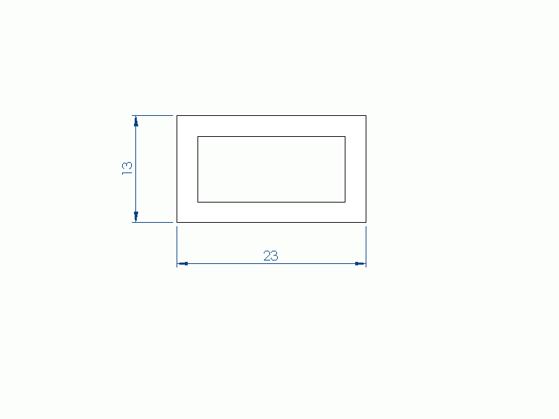 Silicone Profile P97137A - type format Rectangle - regular shape