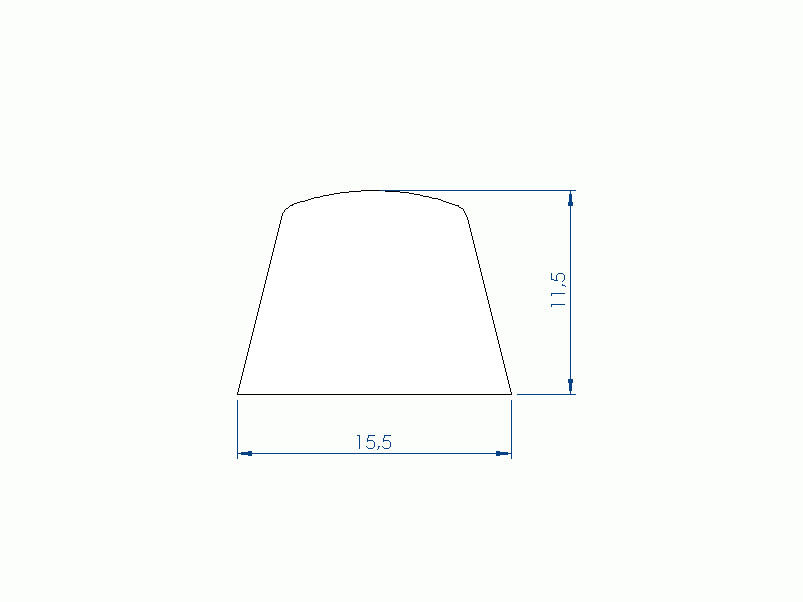 Silicone Profile P98066B - type format D - irregular shape