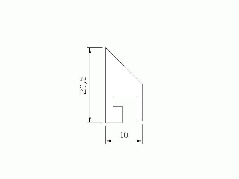 Silicone Profile P991X - type format h - irregular shape