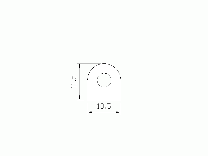 Silicone Profile P998A - type format D - irregular shape