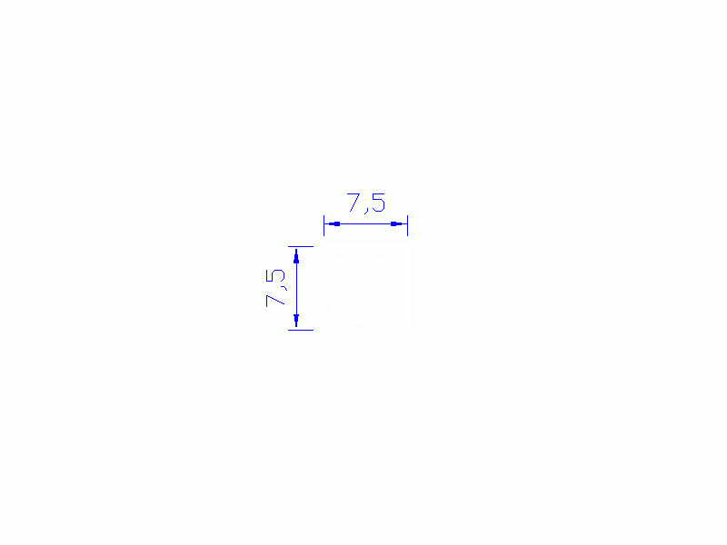 Silicone Profile PSE0,1607,507,5 - type format Sponge Square - regular shape