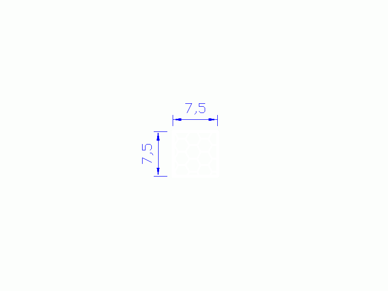 Silicone Profile PSE0,2507,507,5 - type format Sponge Square - regular shape