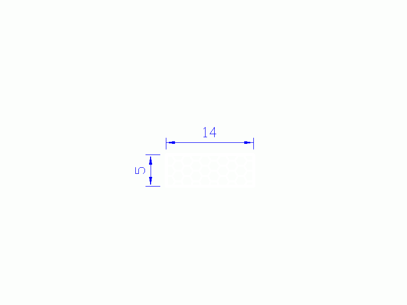 Silicone Profile PSE0,251405 - type format Sponge Rectangle - regular shape