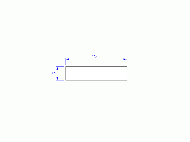 Silicone Profile PSTR600220050 - type format Rectangle - regular shape